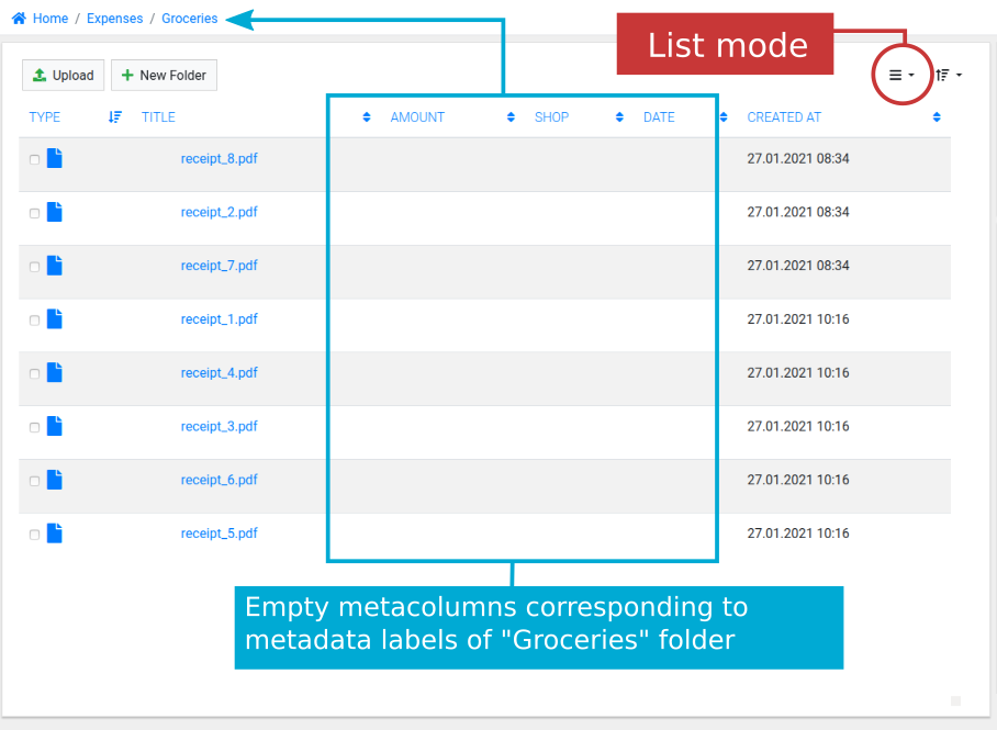 empty metadata